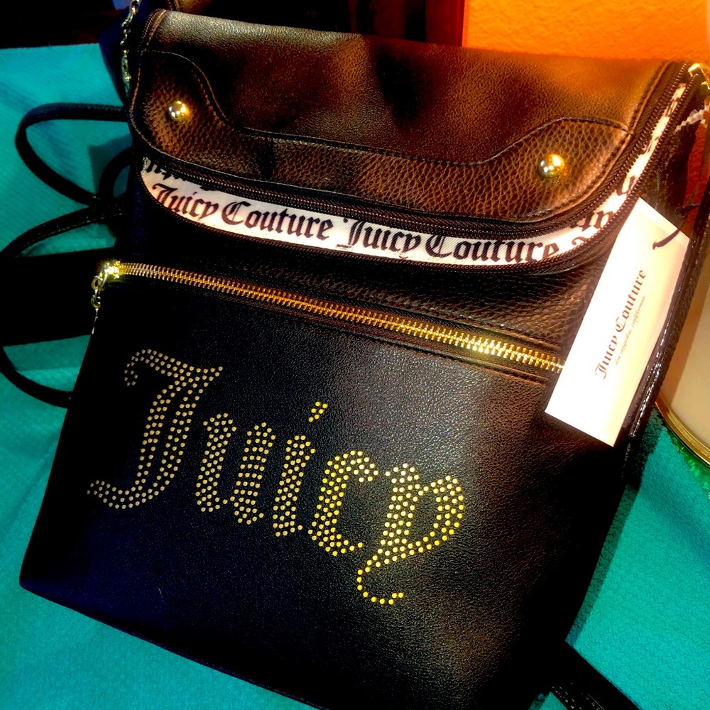 Black Leather (NWT) Juicy Couture Backpack Purse